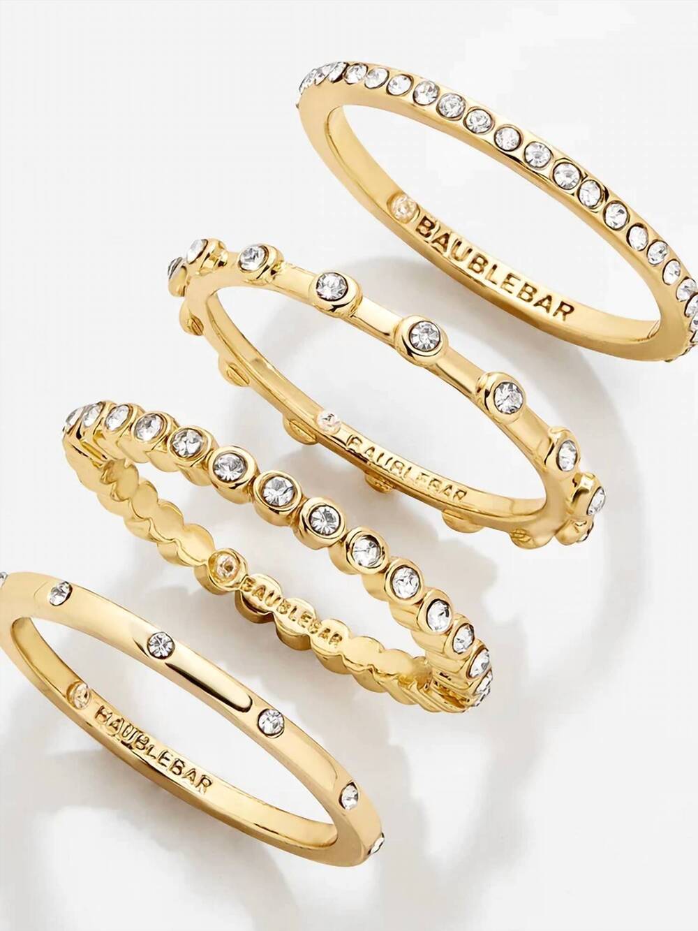 NEW BAUBLEBAR women's morgan ring set in gold-plated brass